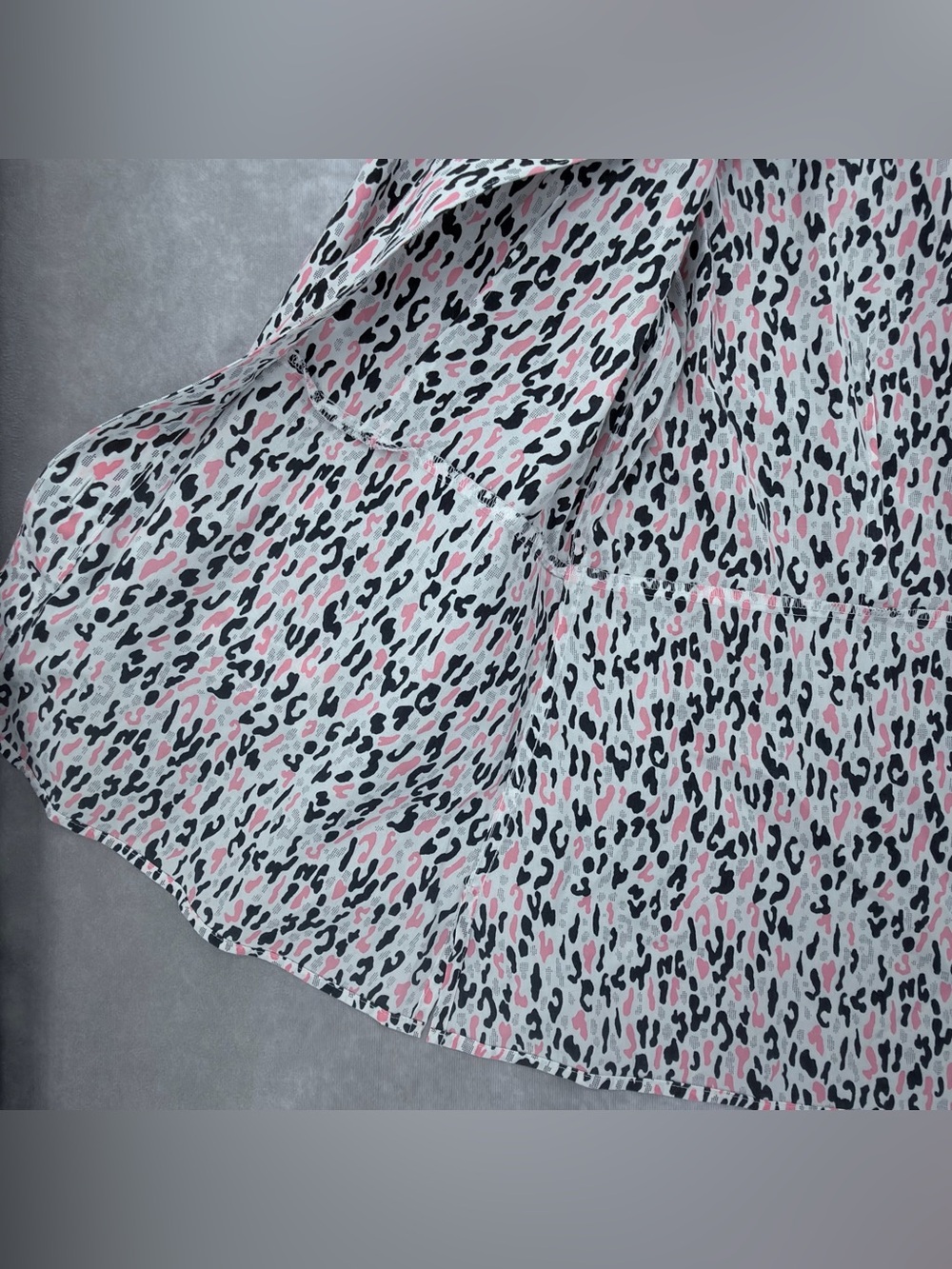 Alex Marie Pink and Black Leopard-Print Button-Down Blouse - Picture 9 of 9
